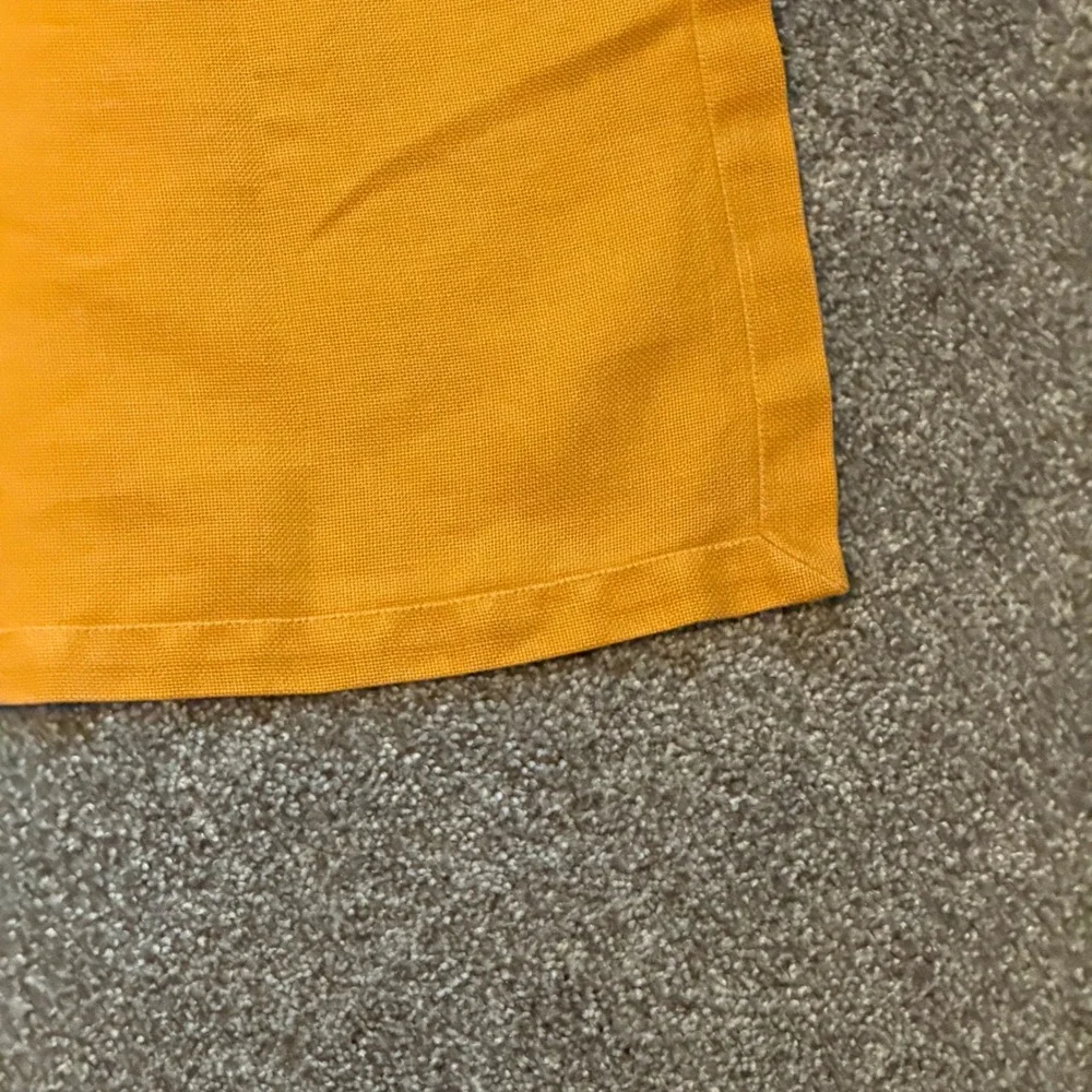 Orange Vintage Rectangular Tablecloth with Geometric Center Border Pattern 64x42
